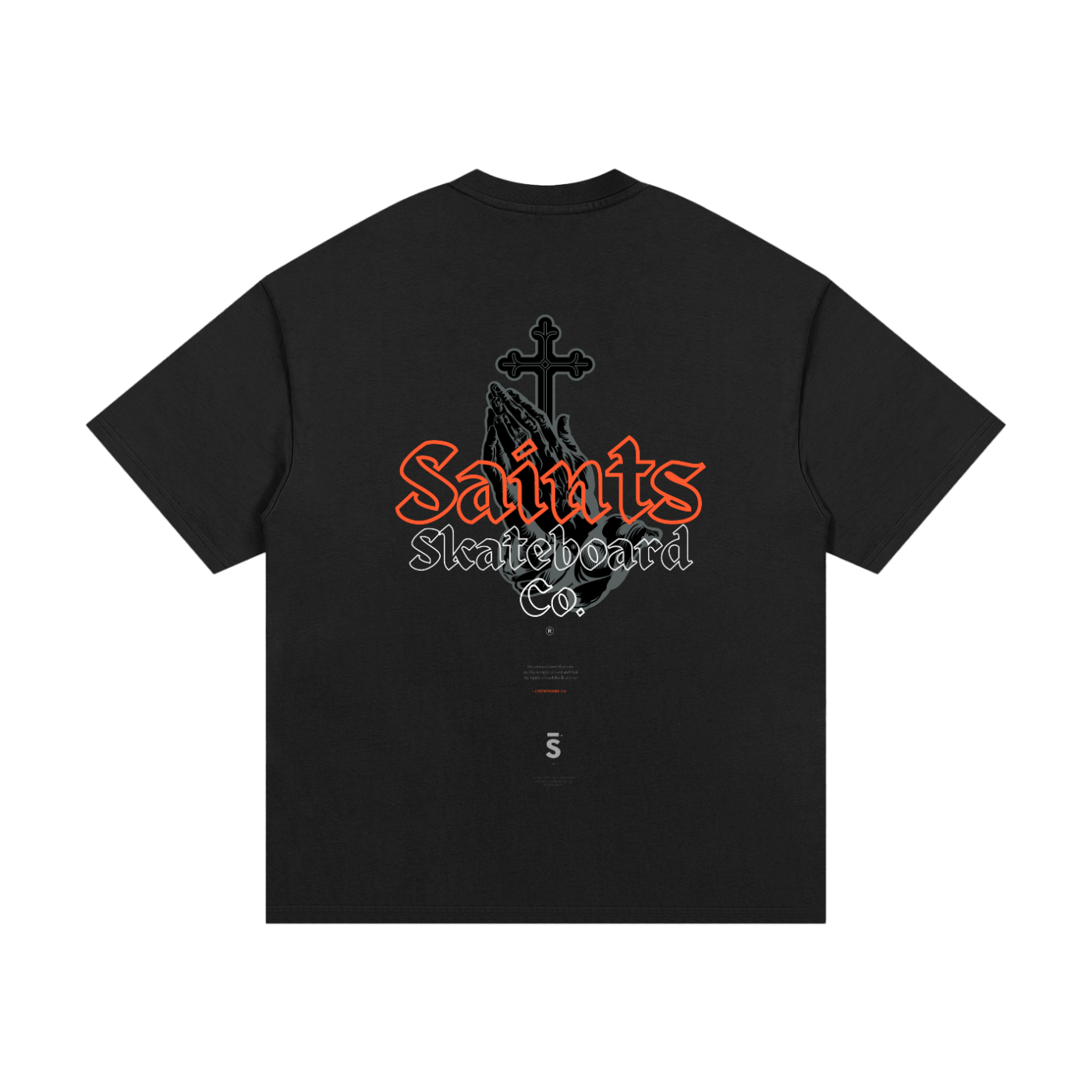 Tshirt,unisex,orange logo,heavyweight,box-tee