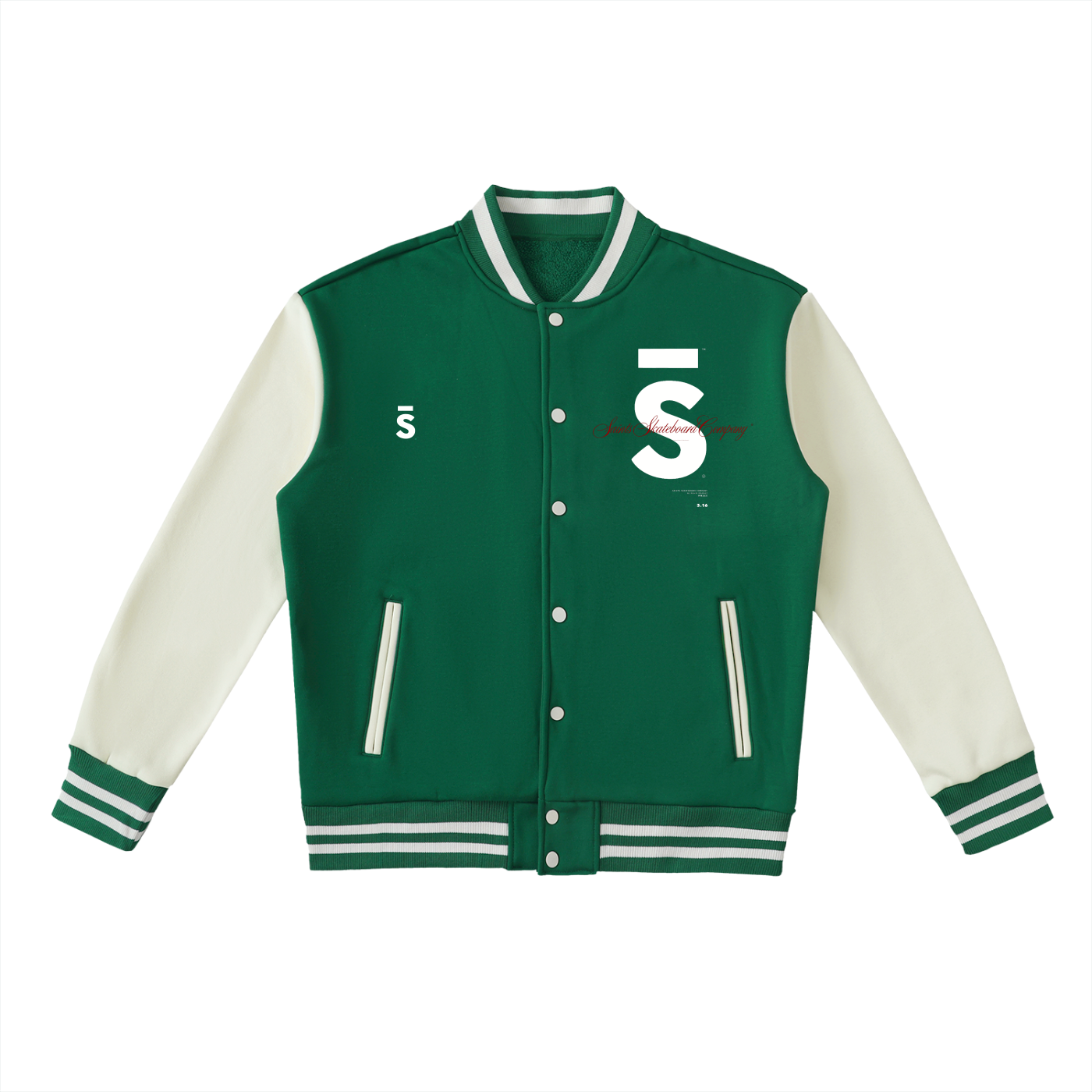 Two tone,Varsity,Jacket,Green