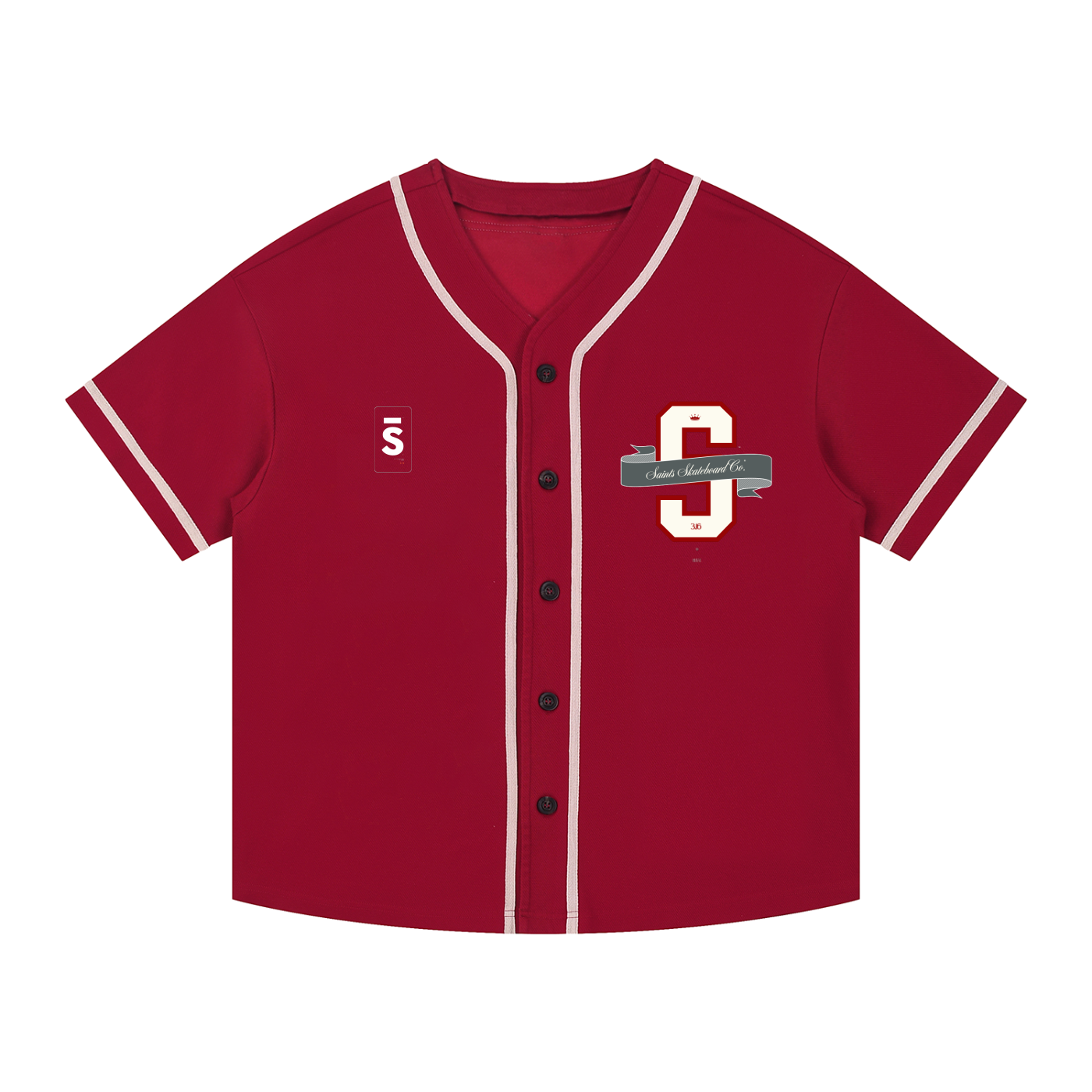 Piped,Button-Up ,Jersey ,Unisex