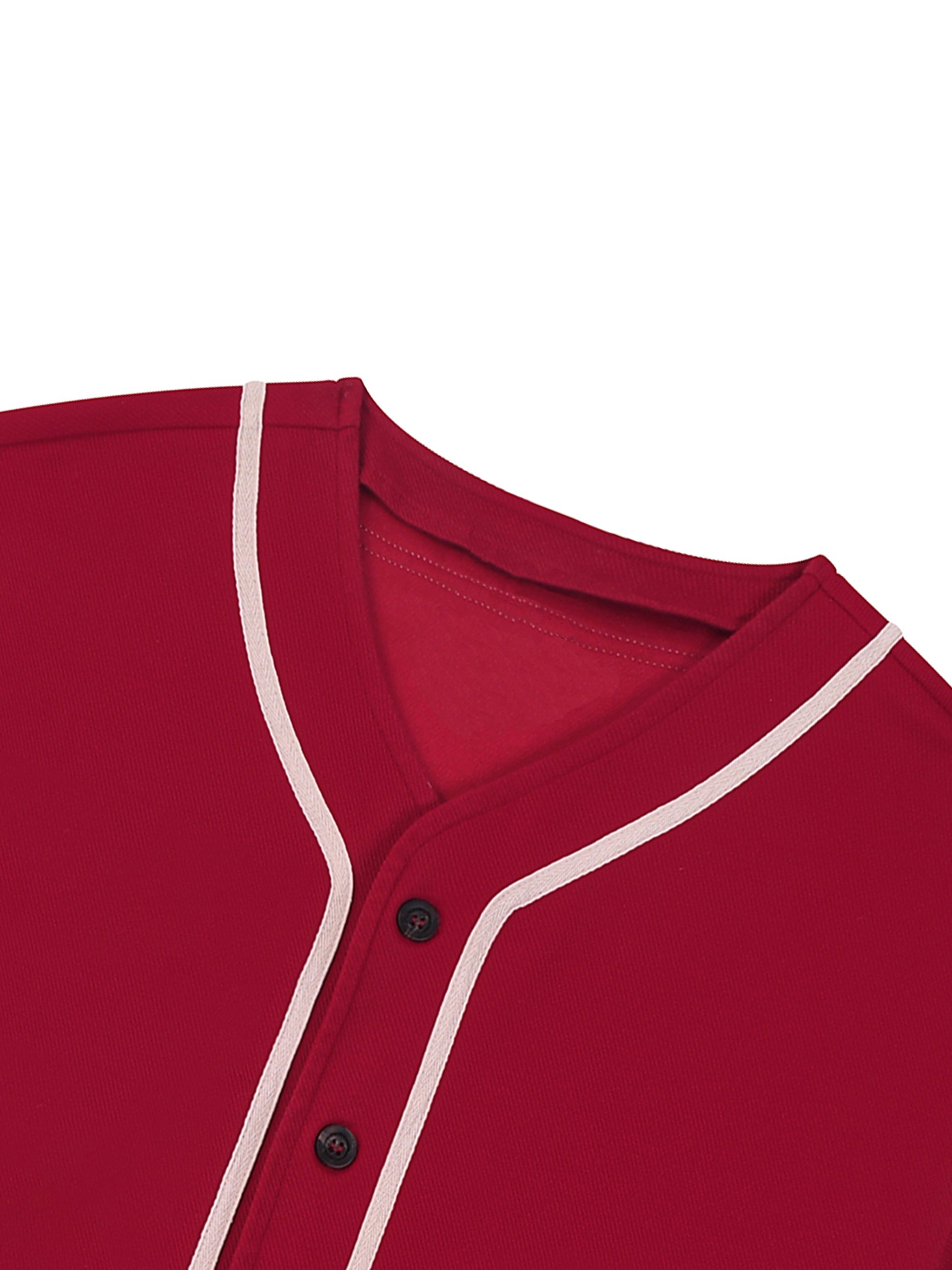 Piped,Button-Up ,Jersey ,Unisex